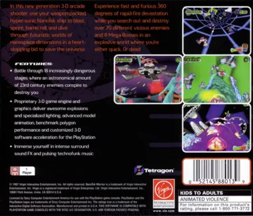 NanoTek Warrior (US) box cover back